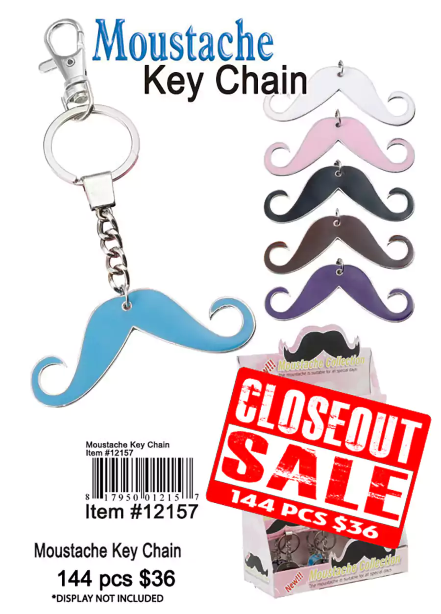 Clearance: Moustache Keychain (CL)